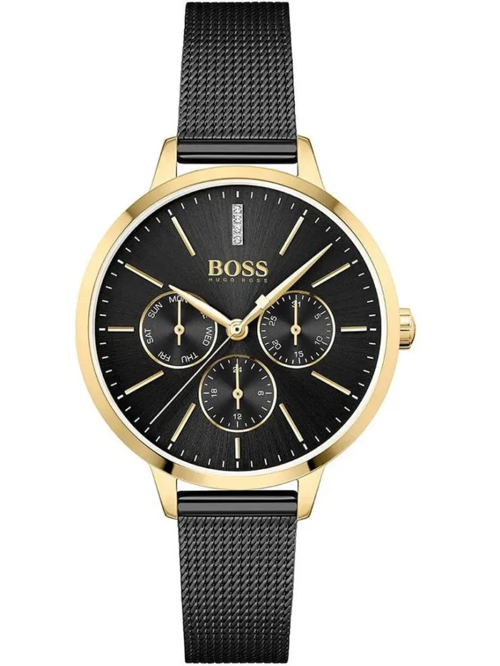 Symphony Gold-Tone and Black Mesh Bracelet Watch - 1502601 - Image 2